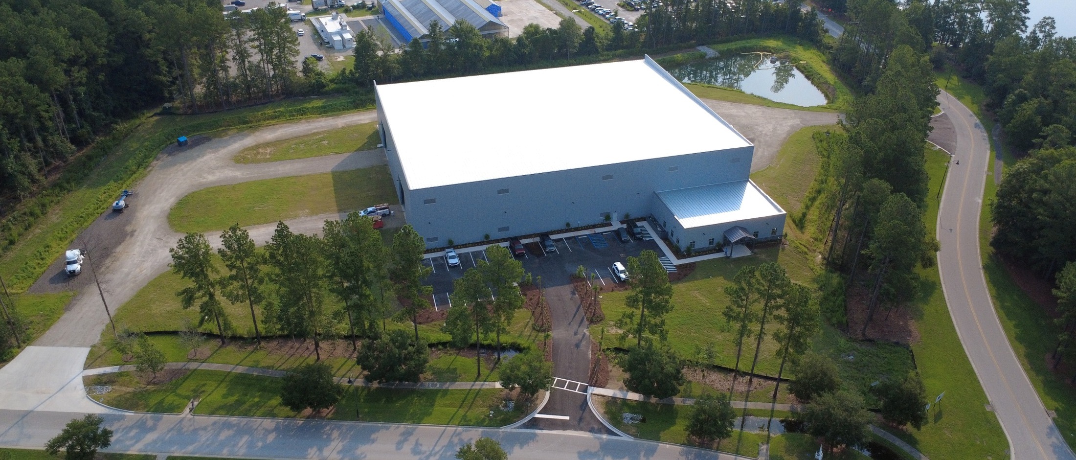 Aerial view of Carolina Heavy Steel's Ridgeville facility